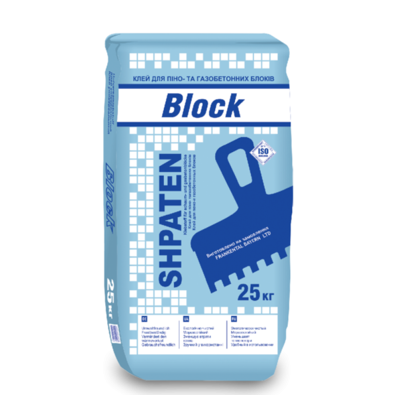 SHPATEN BLOCK клей для піно- та газоблоків 25кг